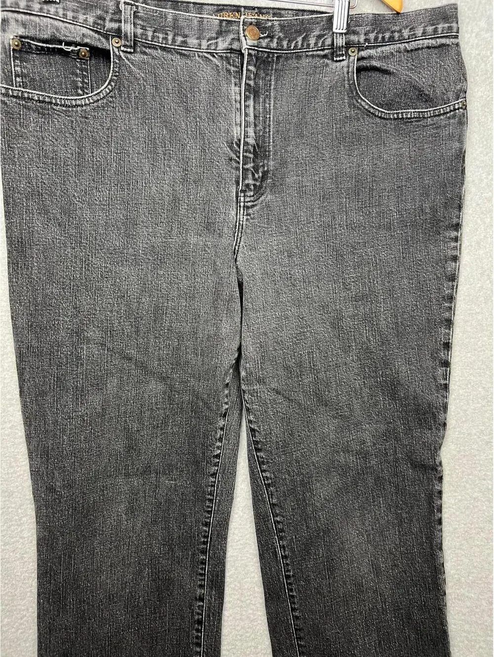 Lauren Ralph Lauren Denim Straight Leg Jeans Womens Plus 18W Black Classic